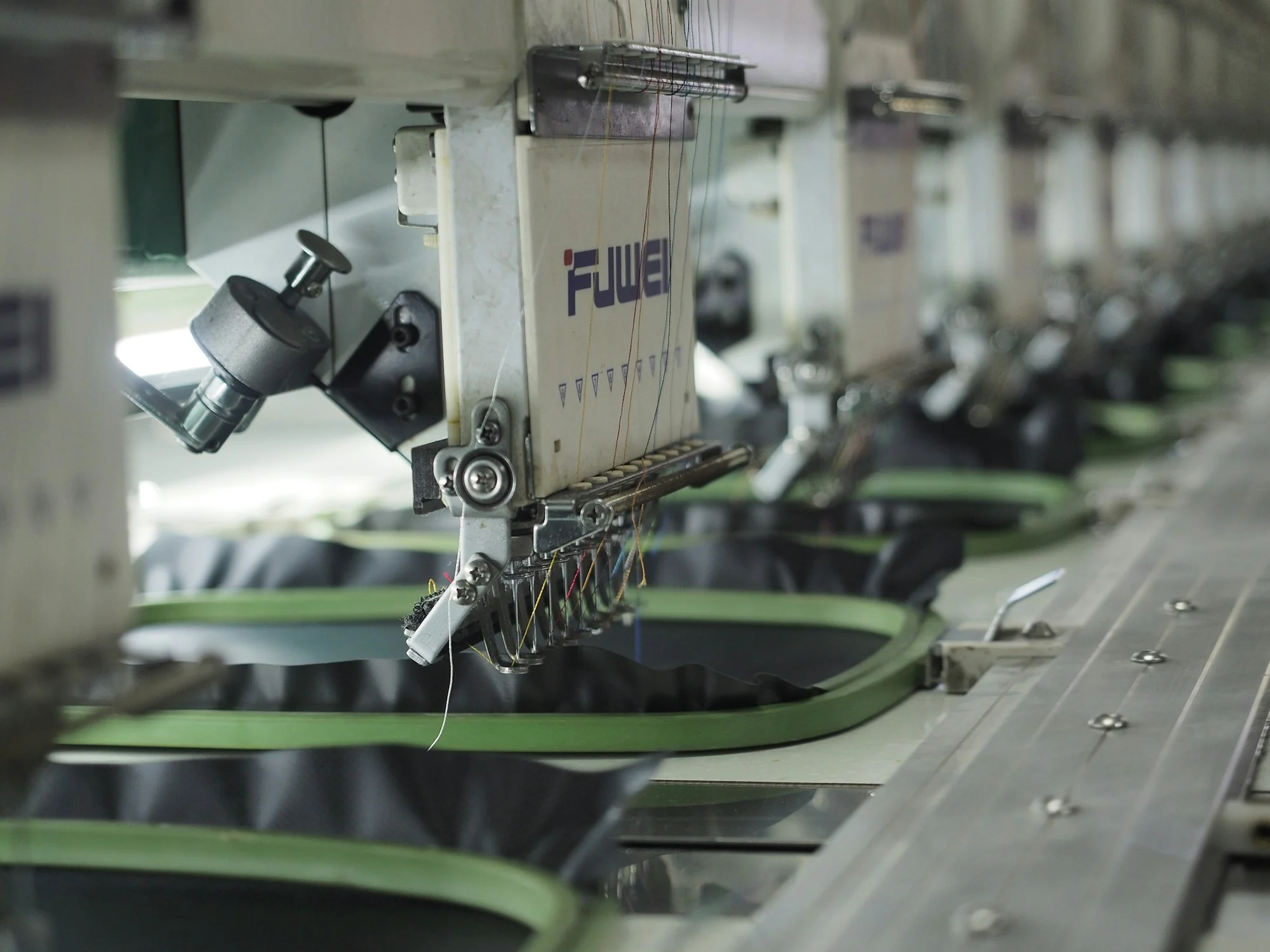Industrial embroidery machinery