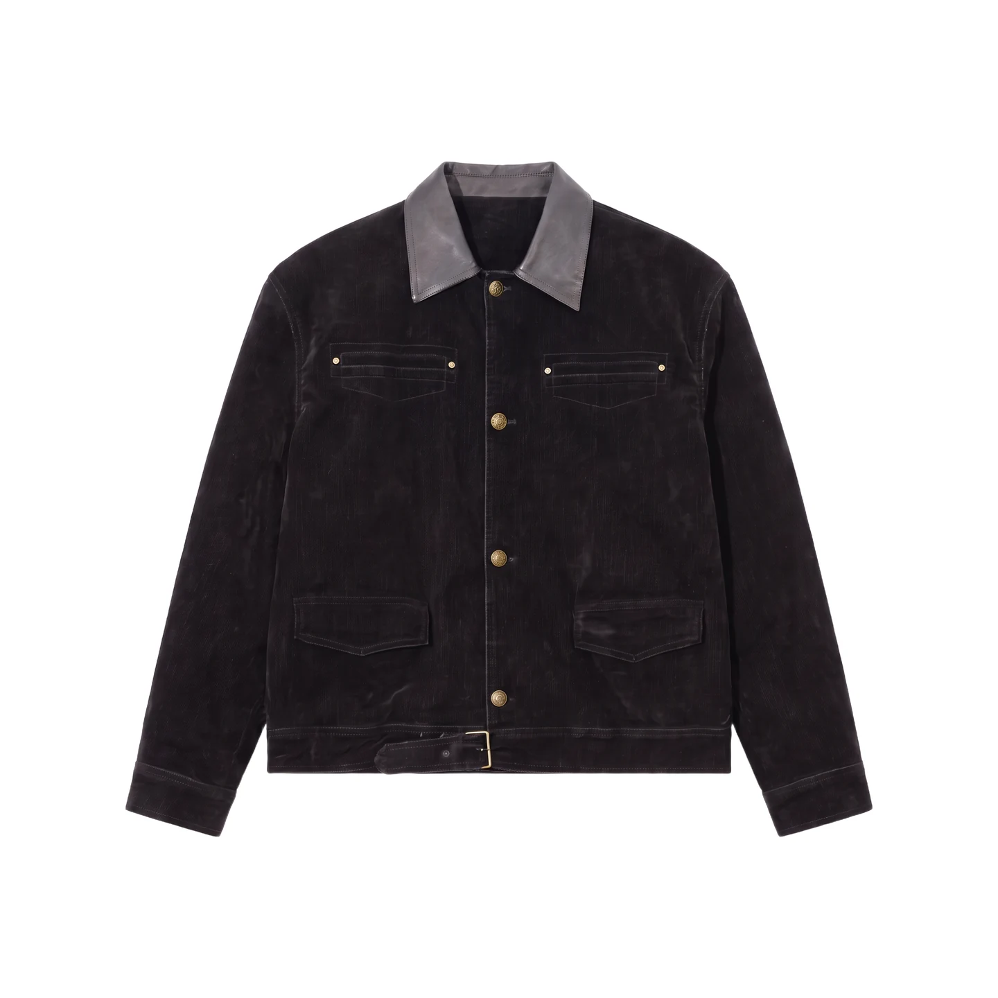 Contrast-collar button jacket — Garment view 5
