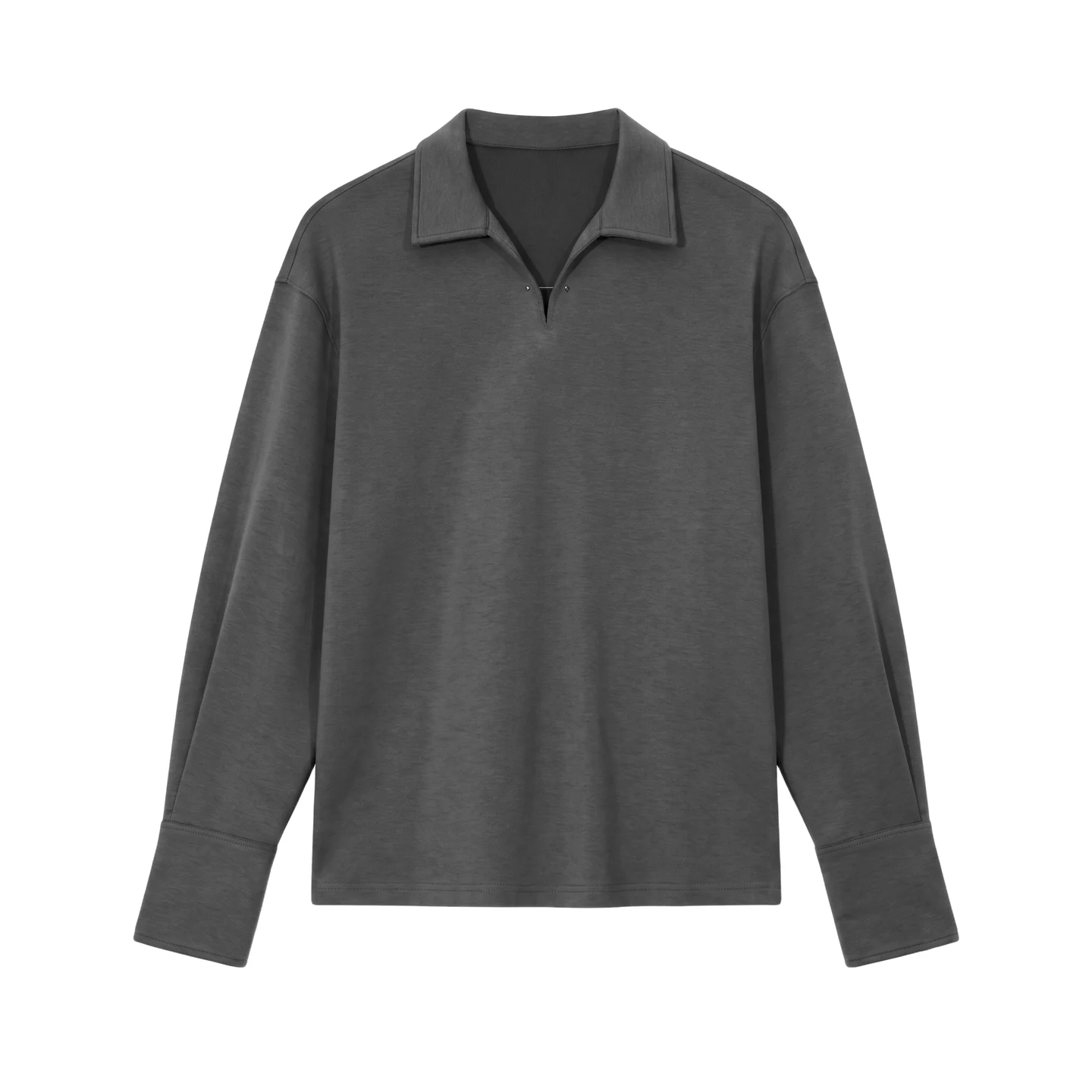 Open-collar long-sleeve top — Garment view 5