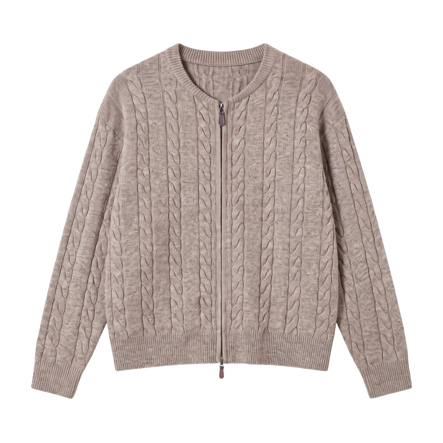 Cable-knit zip cardigan — Garment view 5