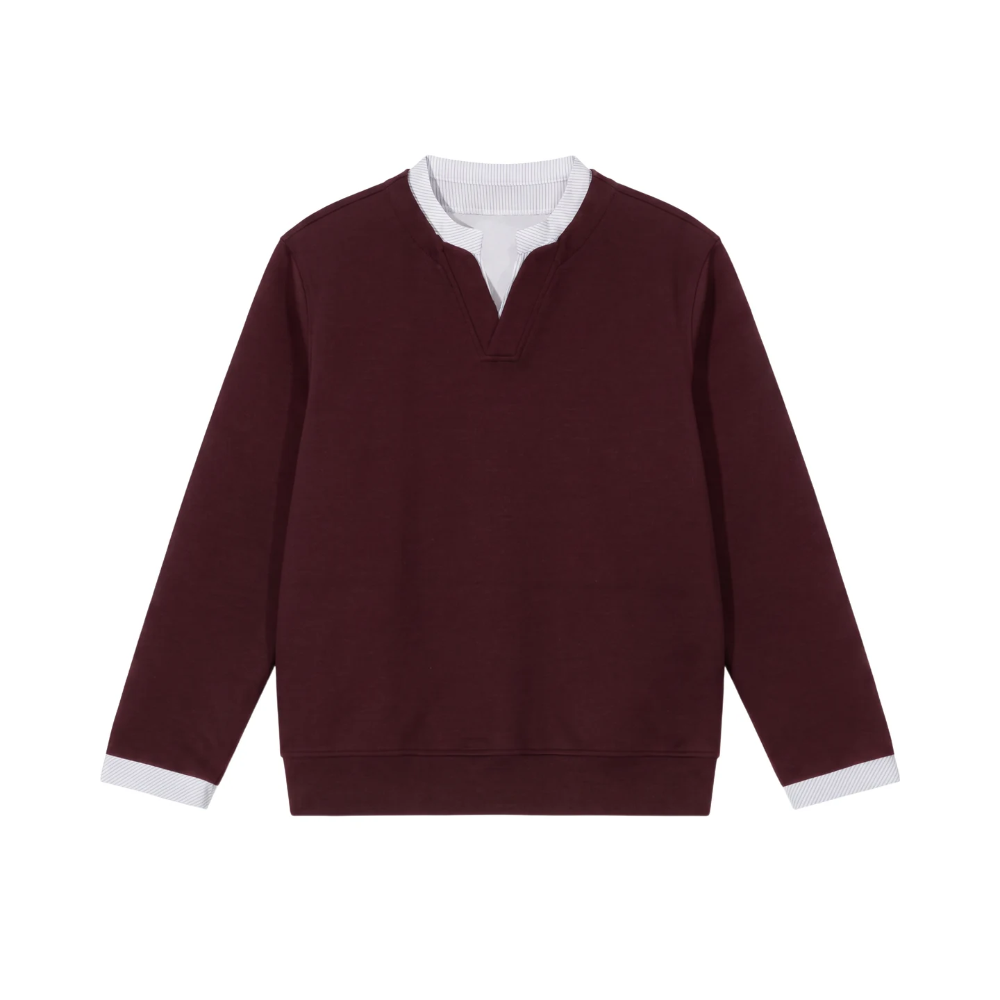 Contrast-collar polo top — Garment view 5