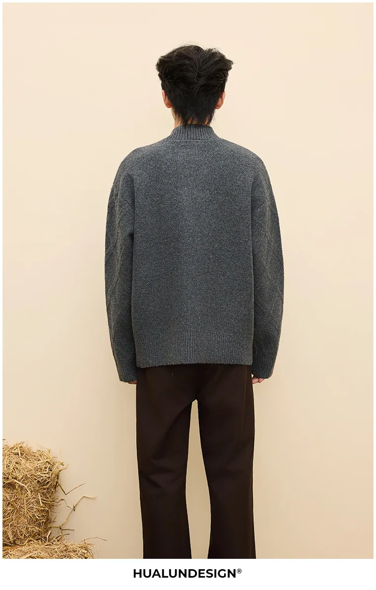 High-button knit cardigan — On model 4