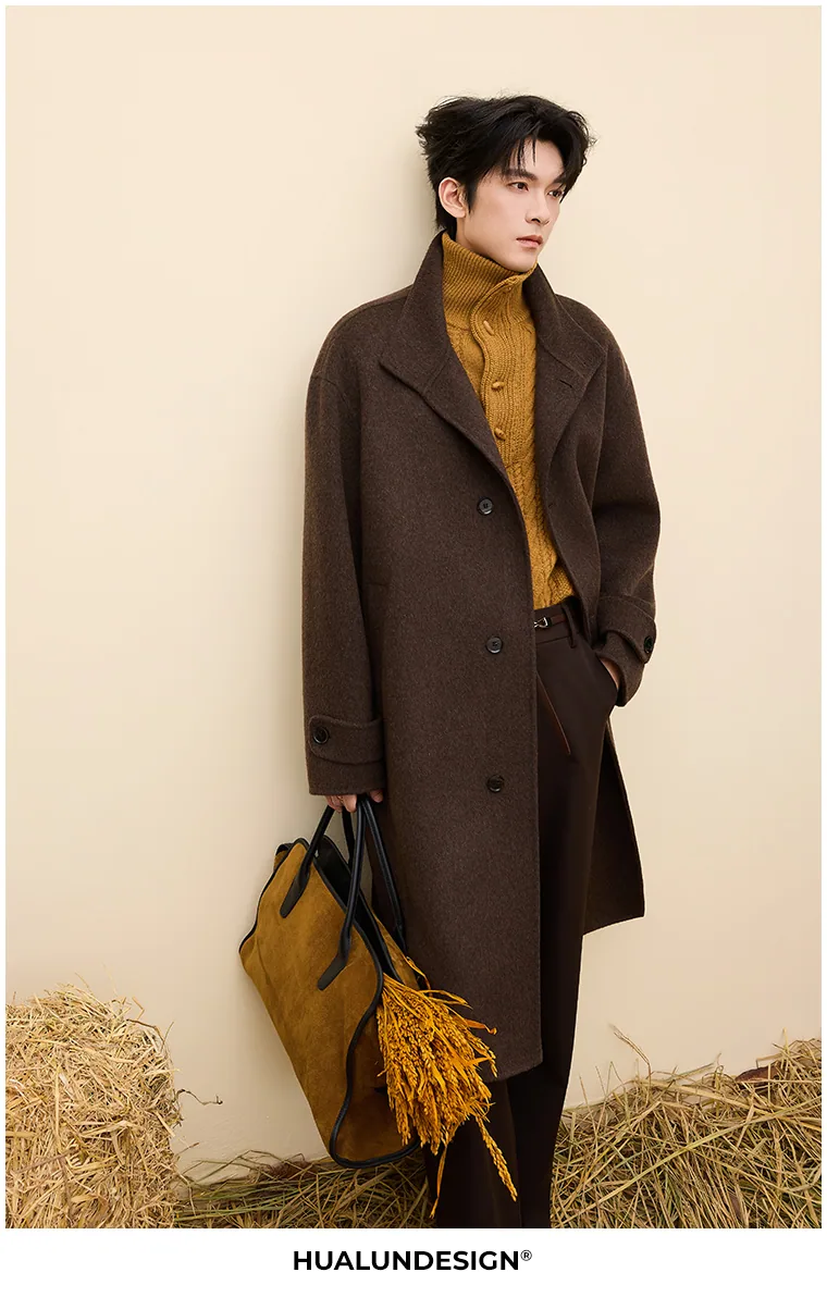 Notch-lapel overcoat — E26143