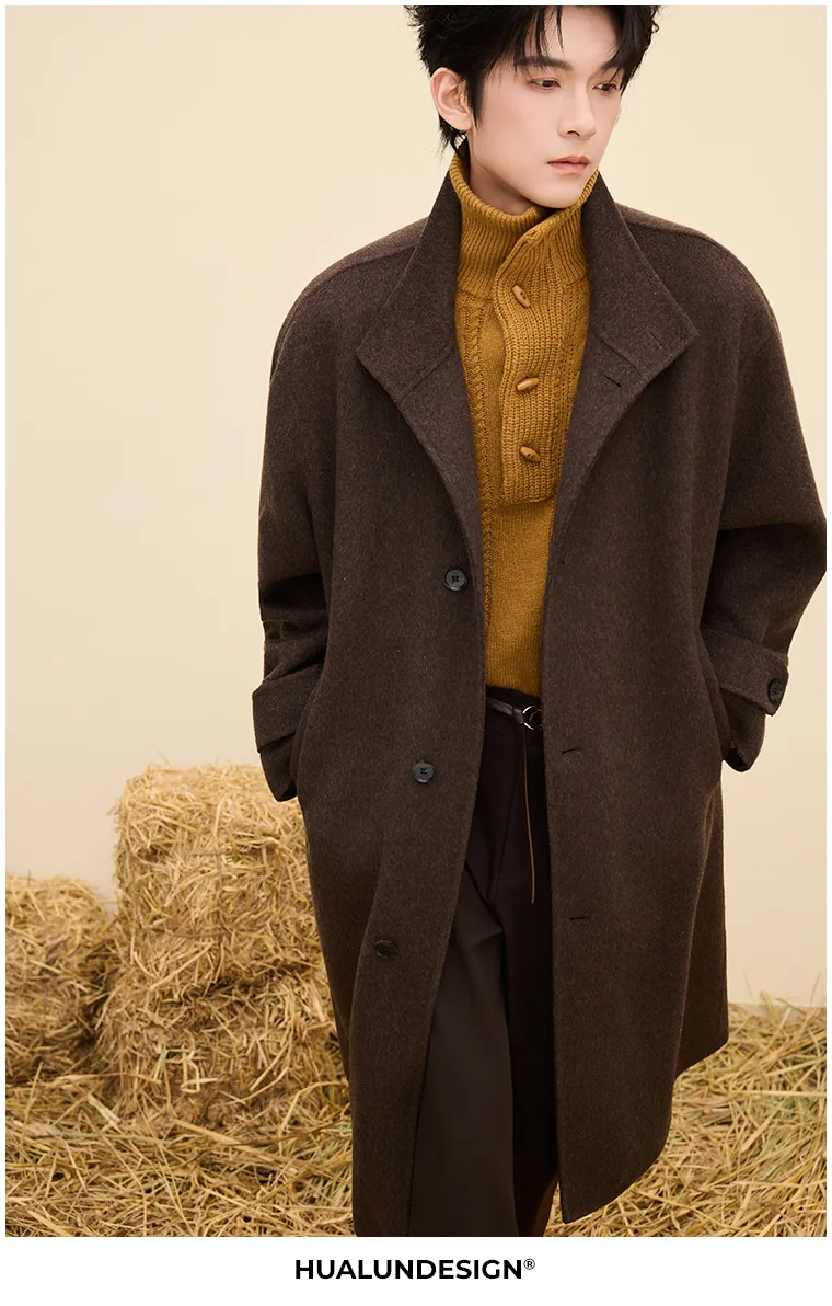 Notch-lapel overcoat — On model 2