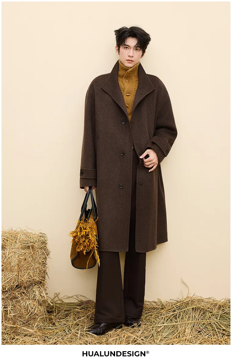 Notch-lapel overcoat — On model 3