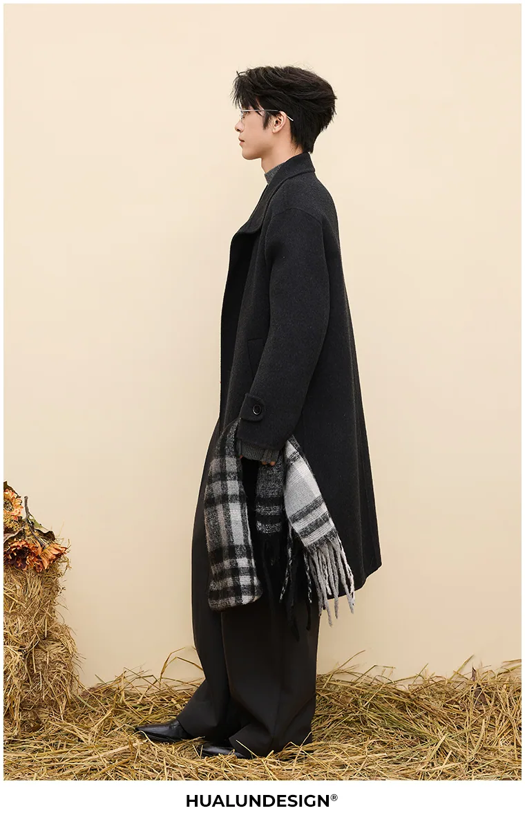 Notch-lapel overcoat — On model 4