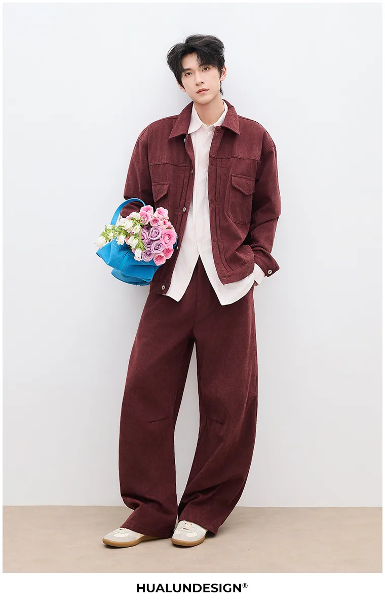 Burgundy workwear set — E2676-E2627