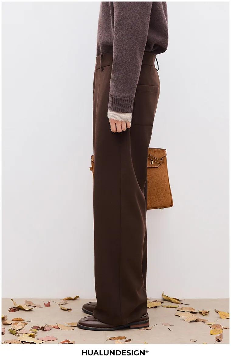 Tab-waist straight trousers — On model 2