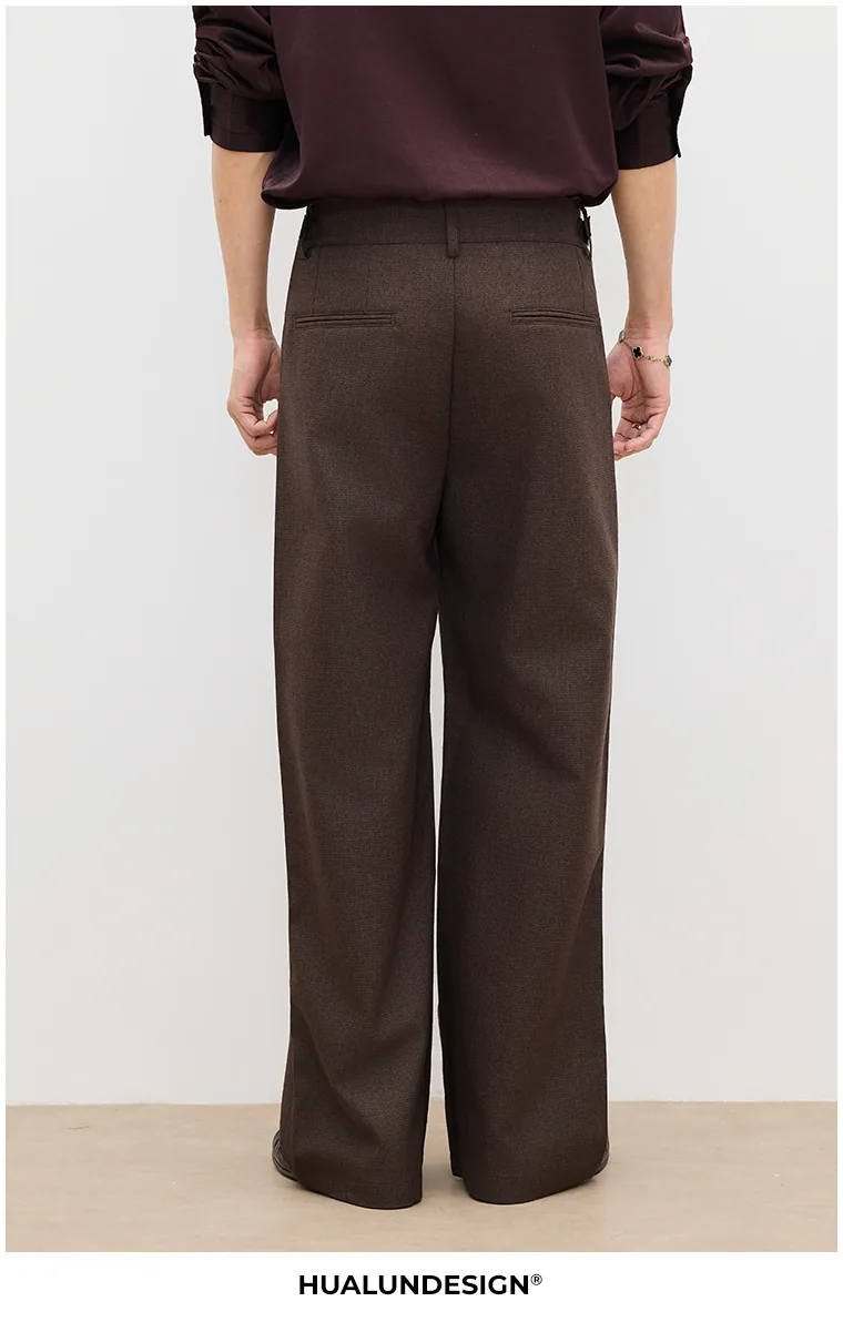 Side-tab wide trousers — On model 3