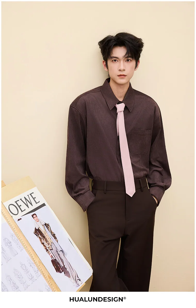 Chocolate dress shirt — HL25665