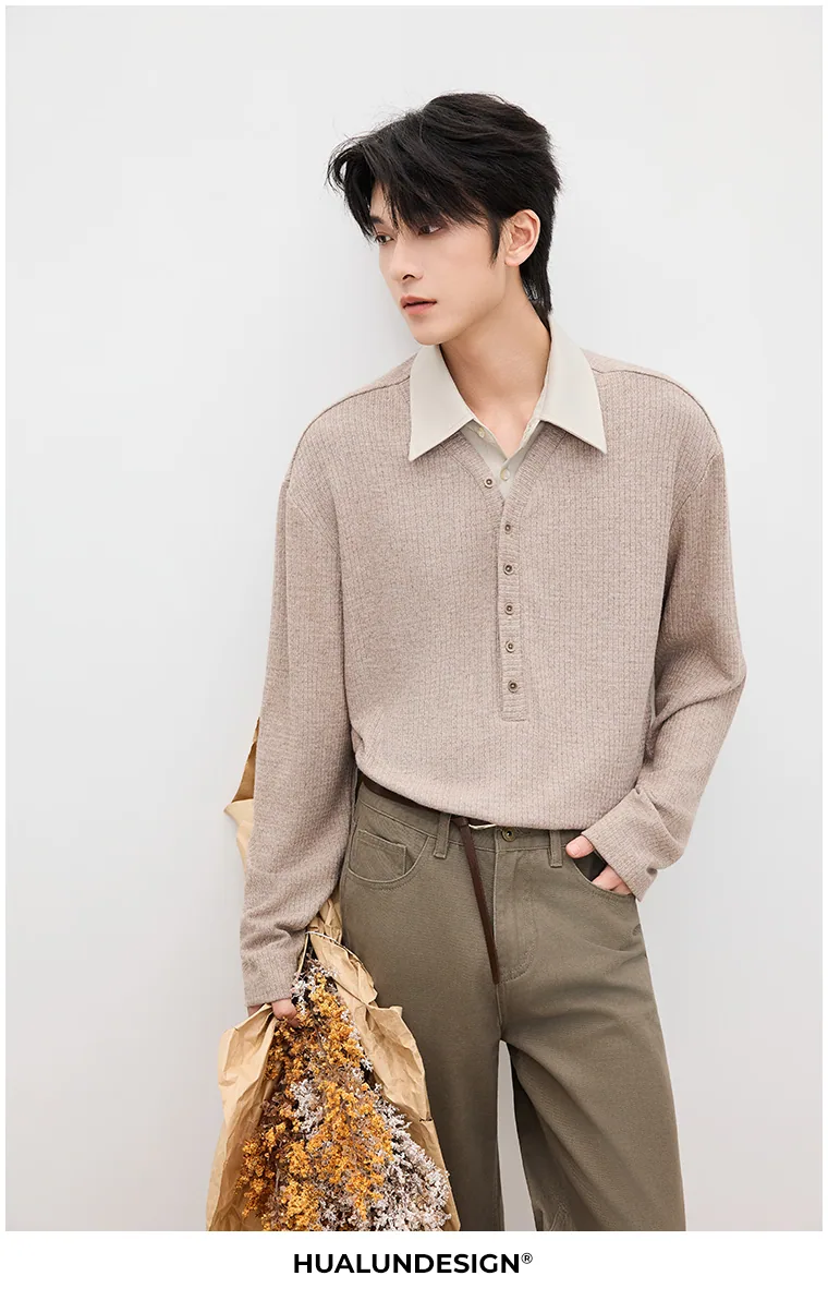 Collared knit polo — HL26872