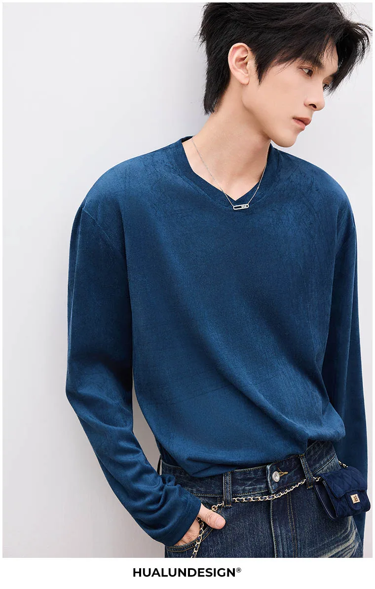 V-neck long-sleeve top — On model 4