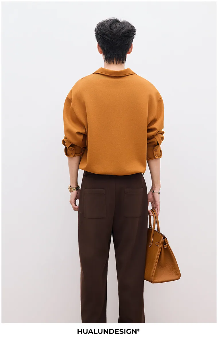 Open-collar long-sleeve top — On model 3