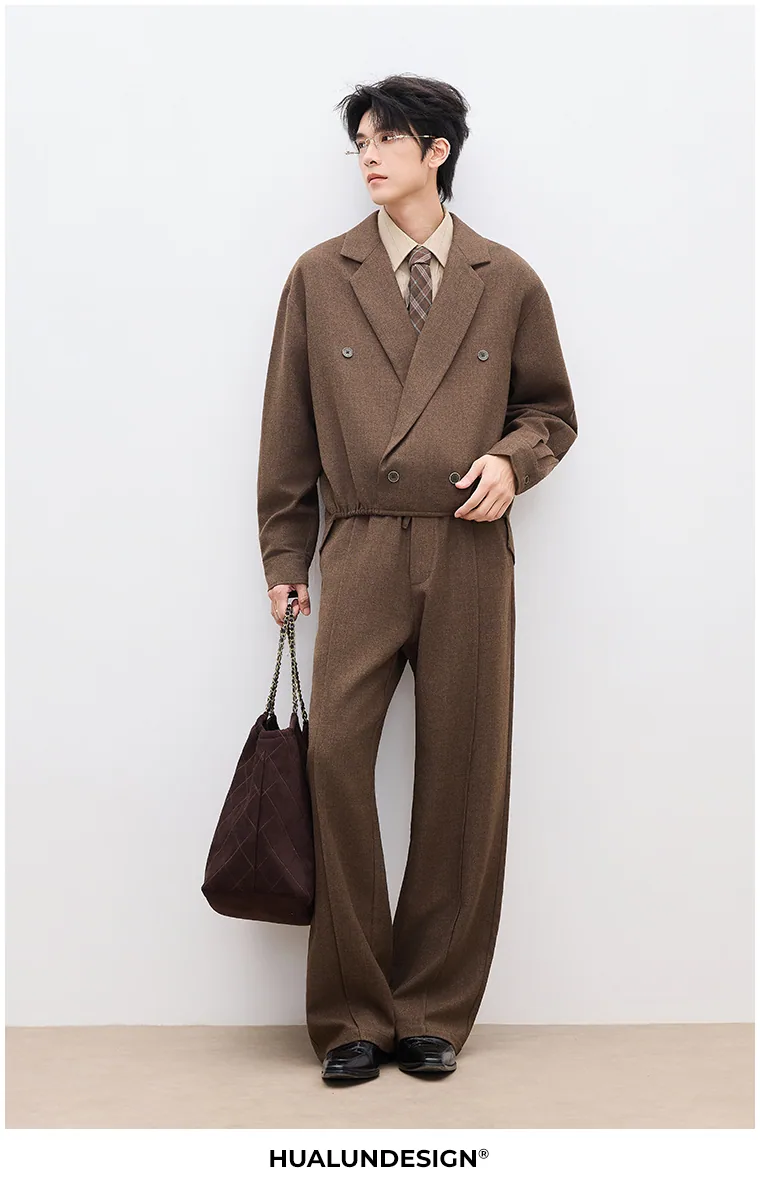 Layered-lapel jacket set — HL26882-HL26329