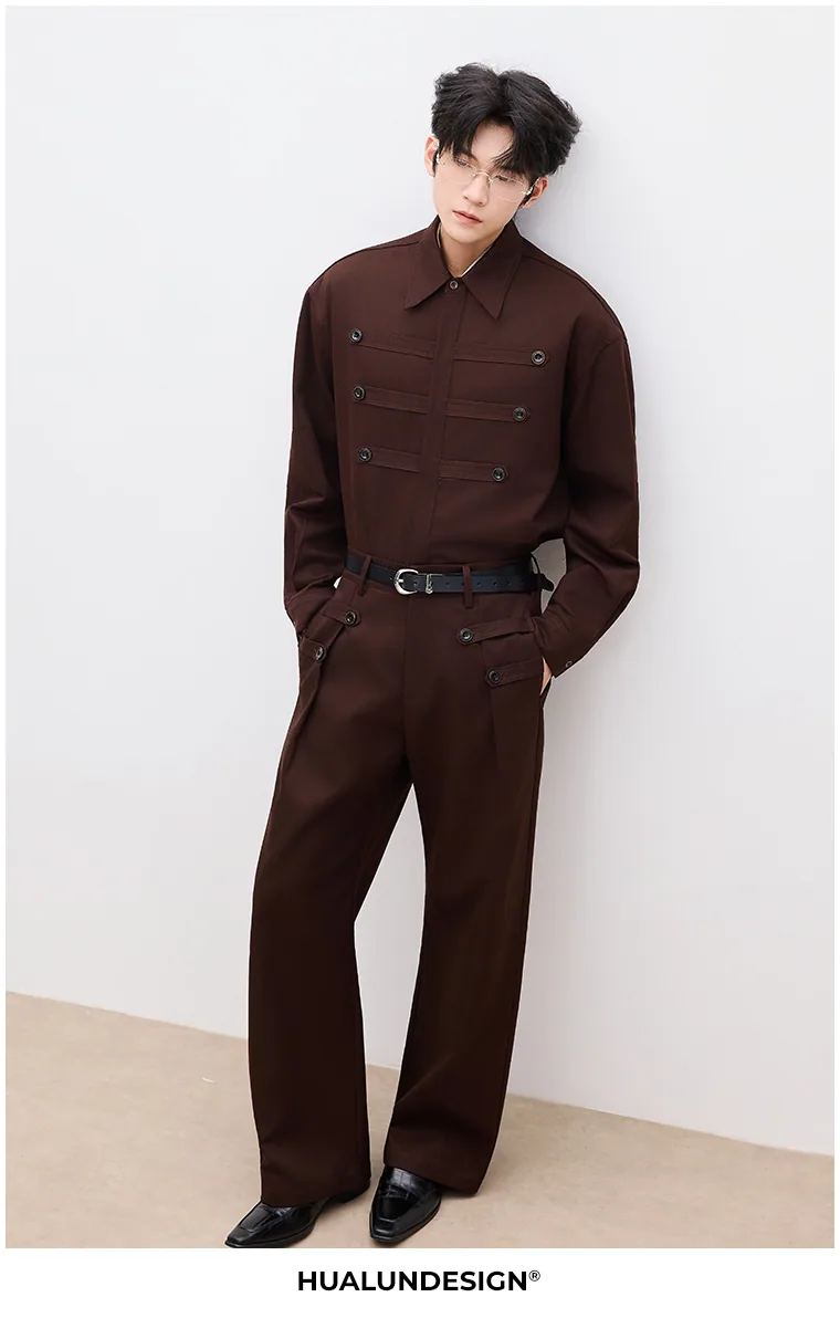 Double-button shirt set — HL26885-HL26330