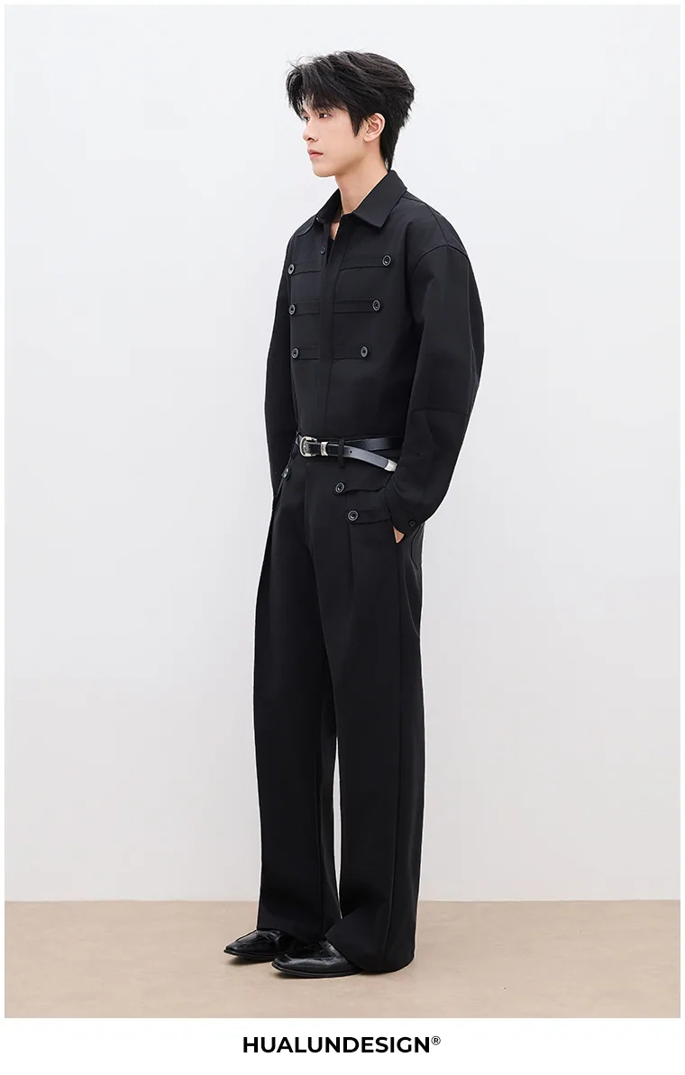 Double-button shirt set — On model 4