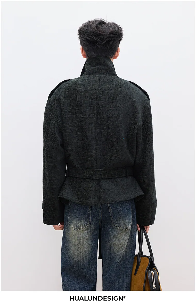 Relaxed button jacket — On model 3