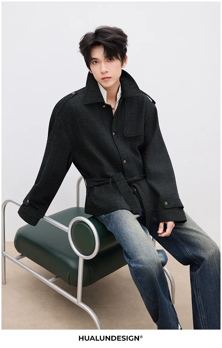 Relaxed button jacket — On model 4