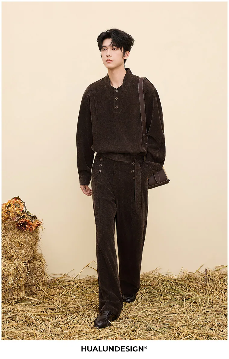 Collared shirt & trouser set — On model 2