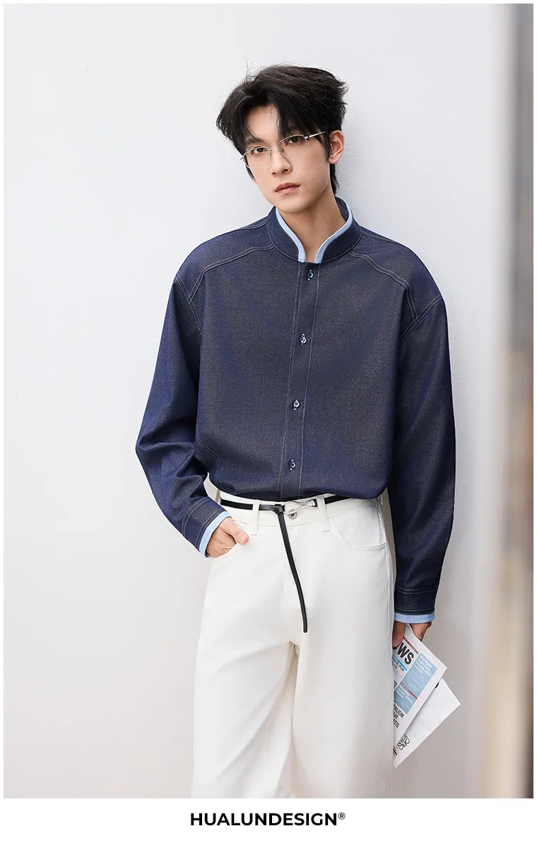 Band-collar shirt — HL26891