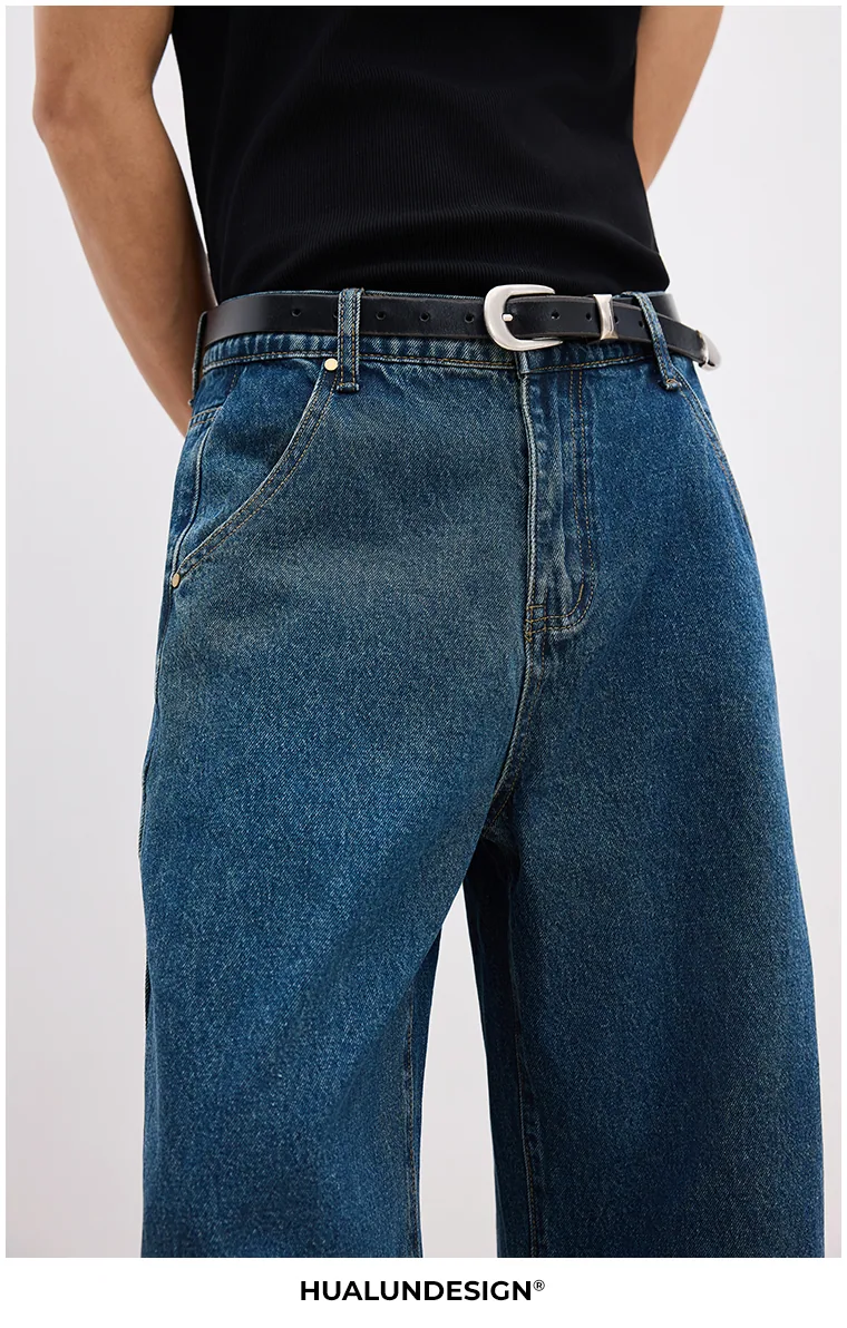 Stand-collar denim set — Construction detail 4