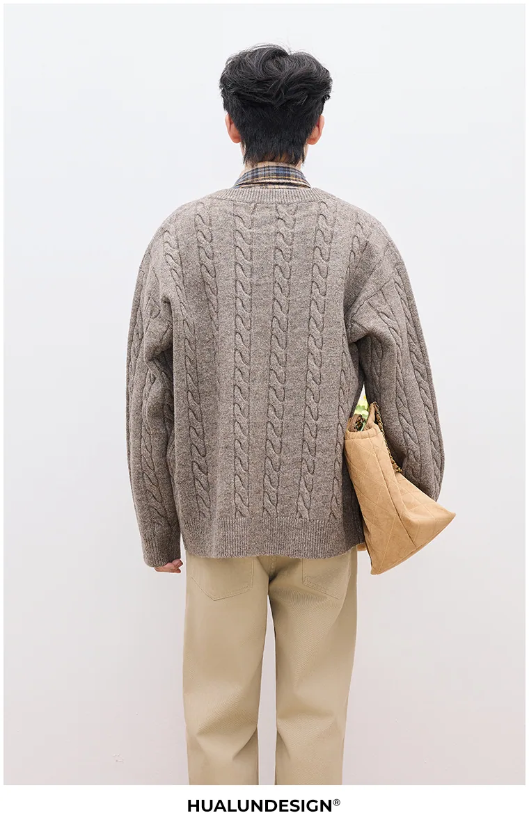 Cable-knit zip cardigan — On model 2