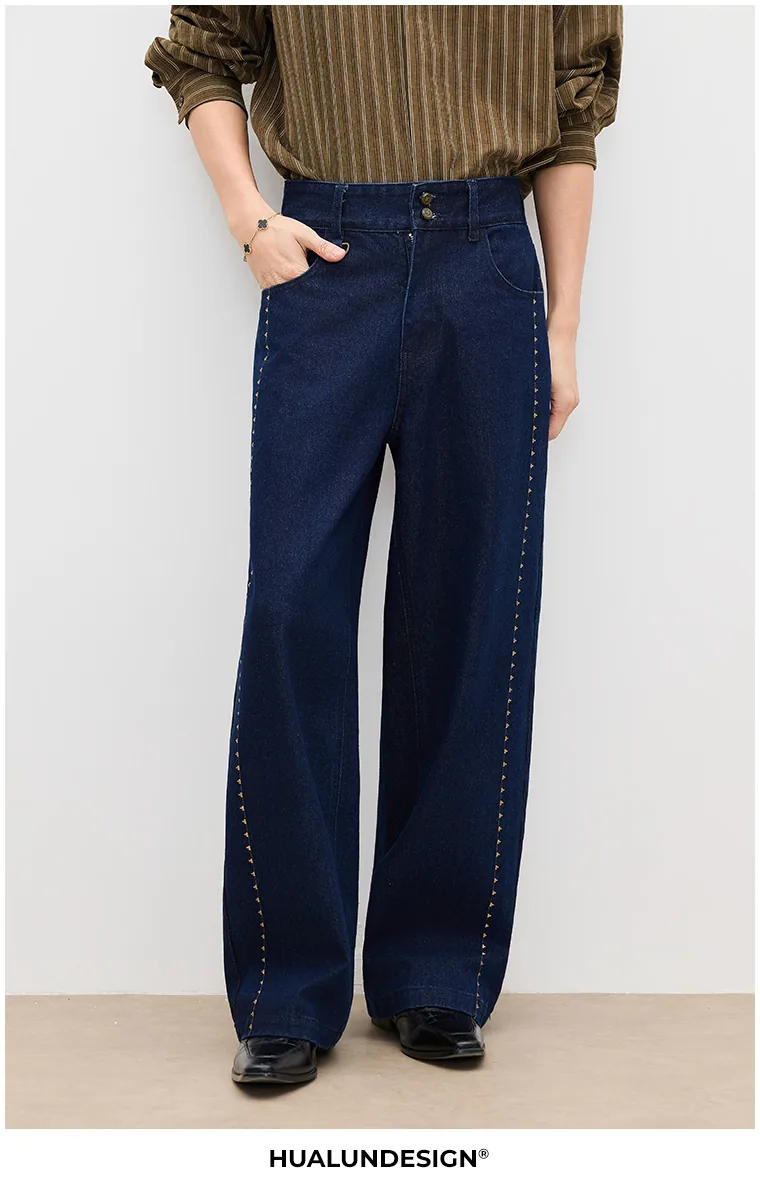 Dark wide-leg jeans — VIP21613
